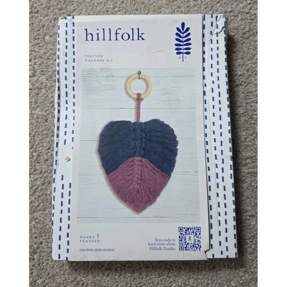 Hillfolk Feather Macrame Kit-Makes 1‎ Feather NEW
